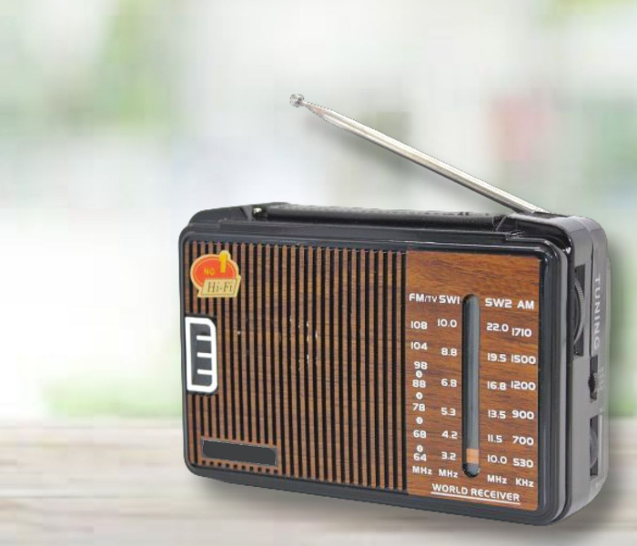 32241B Radio with Hi Fi Speaker - Brown - Zoom Image