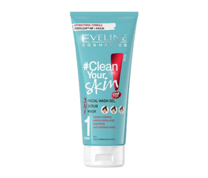 Eveline 66686 200ml Clean Your Skin 3 In 1 Facial Wash Gel - Zoom Image