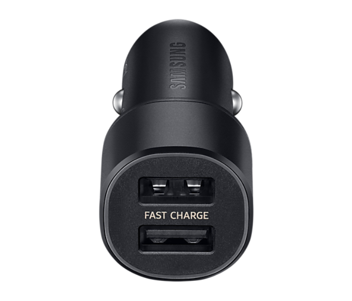 Samsung 15 Watts Dual USB Port Fast Car Charger - Black - Zoom Image 1