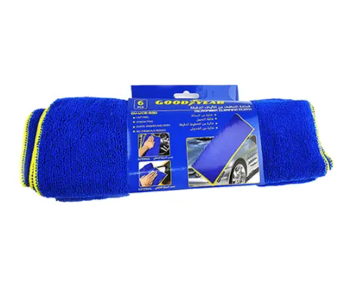 Goodyear GY-VCE- 630 6 Pieces 60 x 40 centimeter Cleaning Cloth Set - Blue - Zoom Image 2