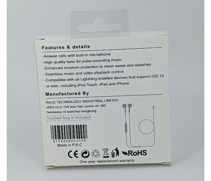 E-Race QRX Pro High Quality Earphone for iphone - White - Zoom Image 2