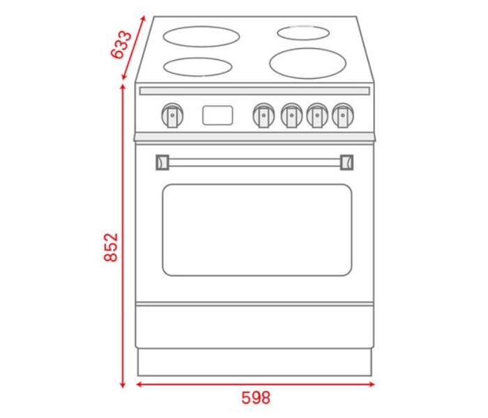 Teka FS 603 4VE SS 8100 Watts Stainless Steel Free Standing Full Electric Cooking Range - Silver and Black - Zoom Image 3