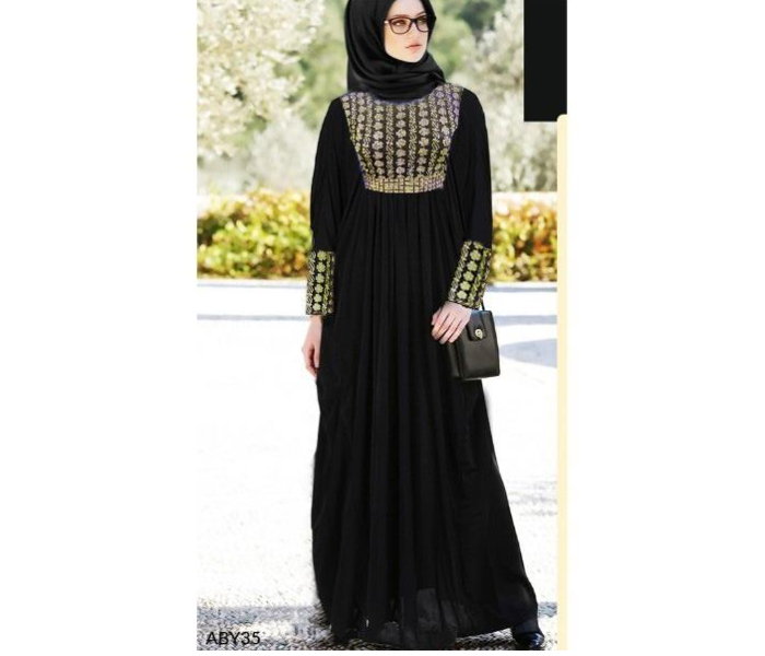 BY01 Casual and Fashionable 52 Sized Abaya for Women - Black - Zoom Image