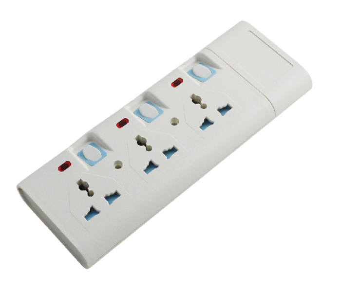 Geepas GES4090 3250 Watts Extensions or Adaptor Socket - White - Zoom Image