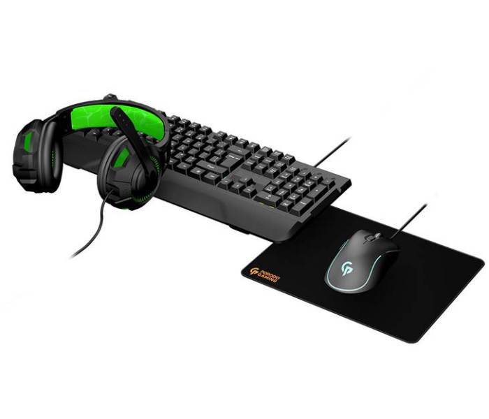 Porodo PDX213-BK 4 In 1 Keyboard Headphone Mouse and Mouse Pad Gaming Set - Black - Zoom Image 4