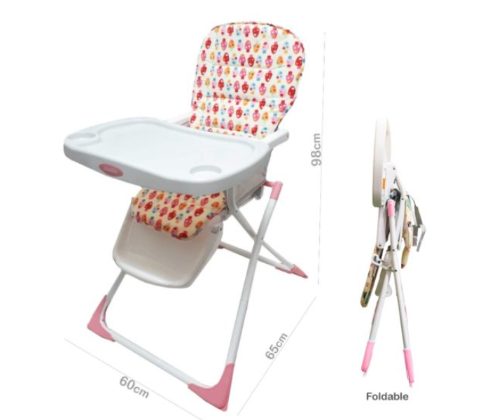 266-6 Baby Feeding High Chair - Pink - Zoom Image