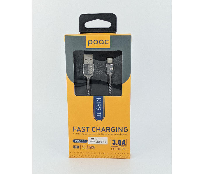 Poac PC-130 Kirsite HW C Fast Charging Cable - Black - Zoom Image 1