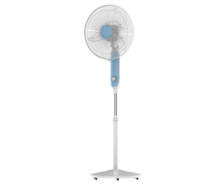 Geepas GF21111 16 Inch 3 Speed Standing Fan - Blue and White - Zoom Image