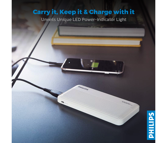 Philips DLP7719N-00 10000MAH Universal Power Bank - White - Zoom Image 4