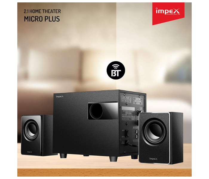 Impex MICRO R1 HT 2115 2.1 Channel 20 Watts Multimedia Speaker System - Black(duplicate) - Zoom Image 3