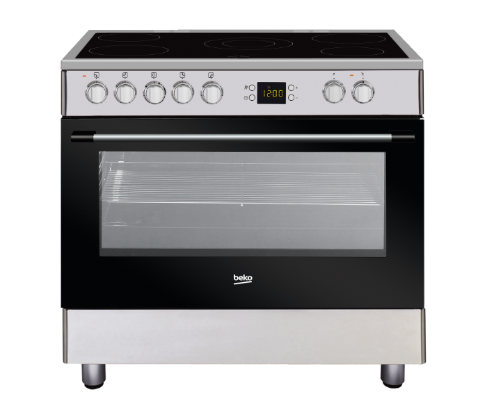 Beko GM 17300 GX 5 Ceramic 90 X 60 cm Burners Electric Multifunctional Freestanding Cooking Range - Stainless Steel - Zoom Image