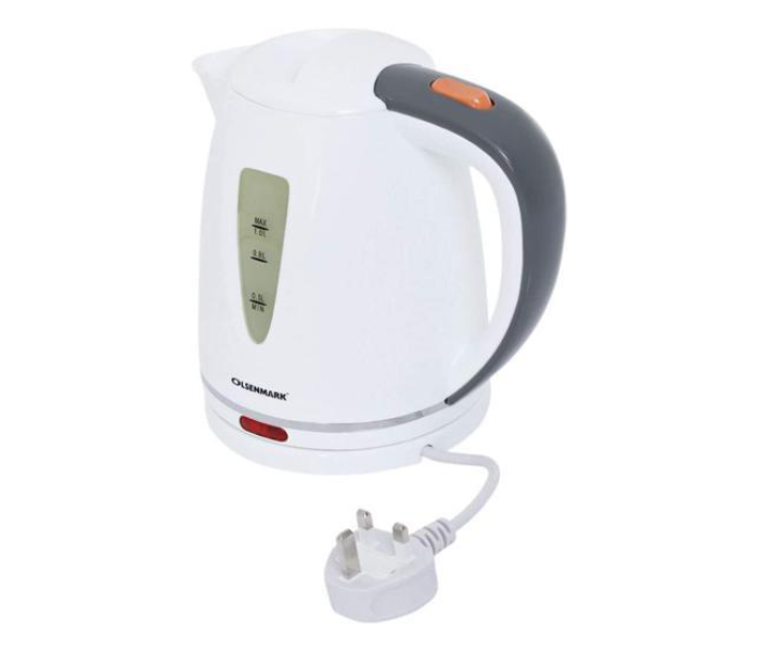 Olsenmark OMK2150 1 Litre Electric Plastic Kettle - White - Zoom Image 2