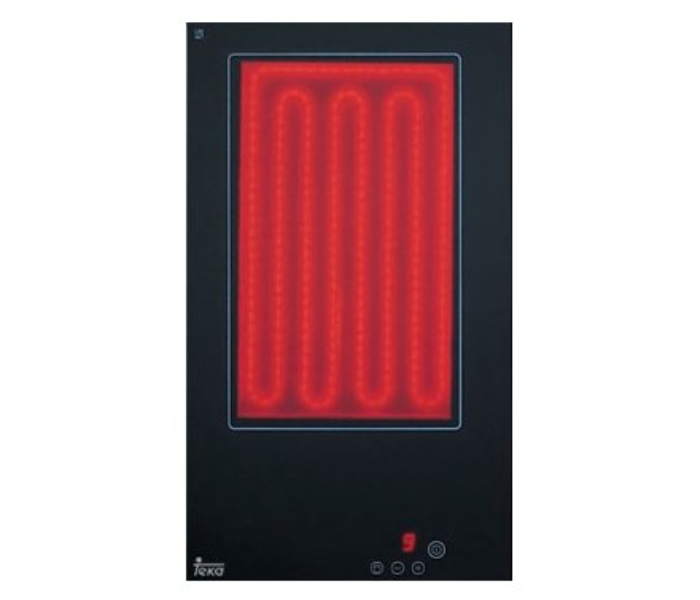 TEKA VT TC 1G 52cm 2500Watts Ceramic Grill Hob with Touch Control Panel - Black and Red - Zoom Image 1