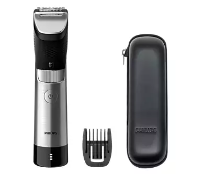 Philips BT9810/13 9000 Series Prestige Beard Trimmer for Men - Black and Silver - Zoom Image 1