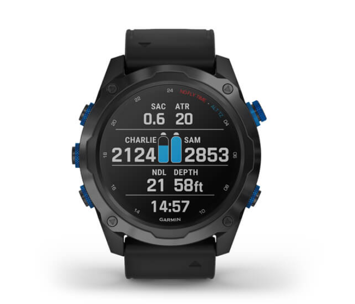 Garmin 010-02132-11 Descent Mk2i Titanium Carbon Grey DLC with Black Band - Zoom Image 4