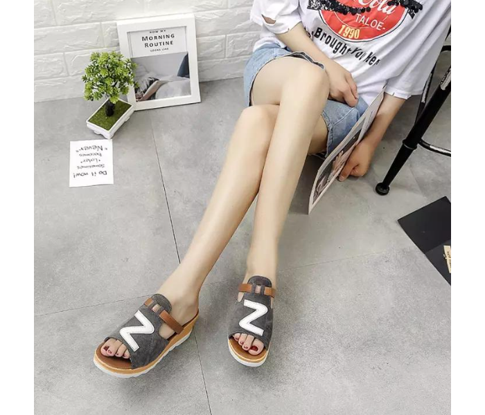 Women Loafers Non Slip Thick Bottom Fashion Wedge Sandals EU 40 - Grey - Zoom Image 1