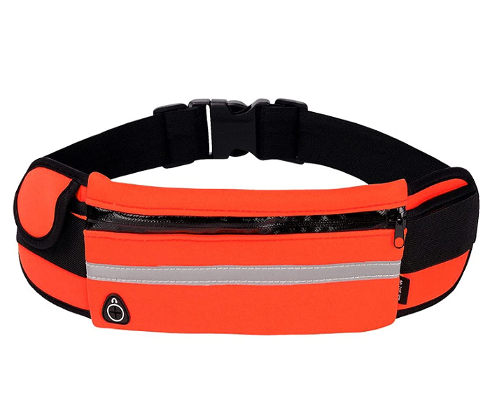 Running Belt with Extender Fanny Pack Pouch Bag - Black and Orange - Zoom Image 1