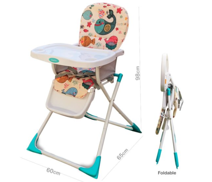 266-6 Baby Feeding High Chair - Blue - Zoom Image