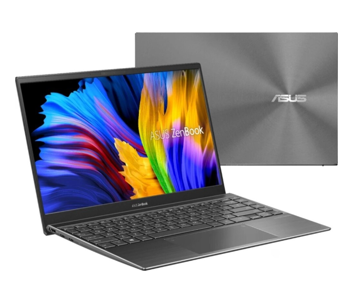 Asus 90NB0UC1-M00520 Zenbook Q408UG-211.BL 14 Inch FHD AMD Ryzen 5-5500U Processor 8GB RAM 256GB SSD 2GB NVIDIA GeForce MX450 Windows 10 - Light Grey - Zoom Image 1