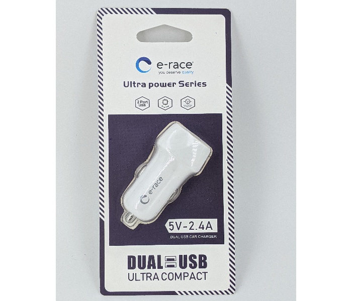 E-Race ECA Ultra Power Series Car Charger - White - Zoom Image 1