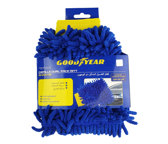 Goodyear Chenille Wash Mitts - Blue - Zoom Image 4