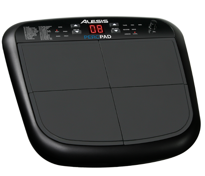 Alesis PercPad Compact Four-Pad Percussion Instrument - Black - Zoom Image 1