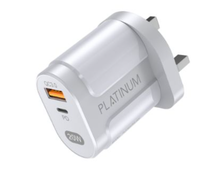 Platinum P-COMVPDCWH Vital Series PD Wall Charger and PD Cable C-C - White - Zoom Image 1