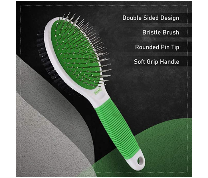 Wahl 858454-016 Large Double Sided Brush - White and Green - Zoom Image 2