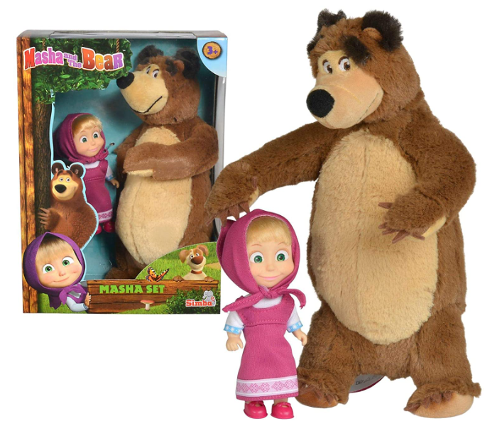 Simba 109301072 Masha Set Plushbear + Doll, small toy - Zoom Image 1