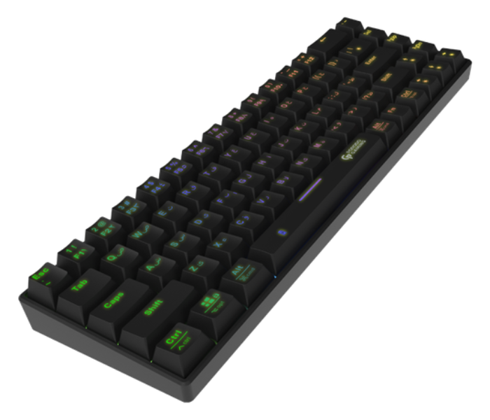 Porodo PDX214-BK 68 Keys Gaming Keyboard with Bluetooth Dual Version - Black - Zoom Image 7