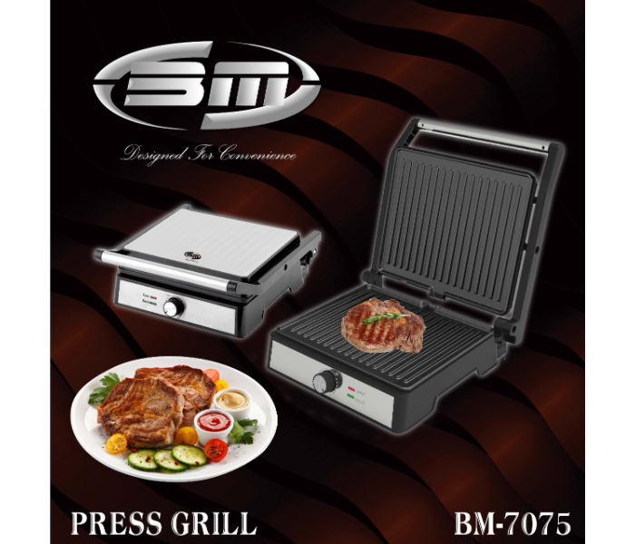 Boschman BM-7075 GM Press Grill - Black and White - Zoom Image