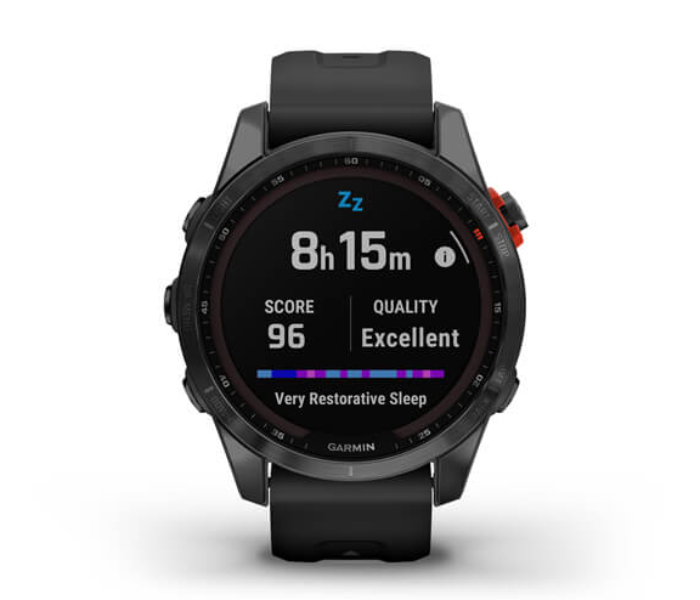 Garmin 010-02539-13 Fenix 7S Solar Slate Grey with Black Band - Zoom Image 9