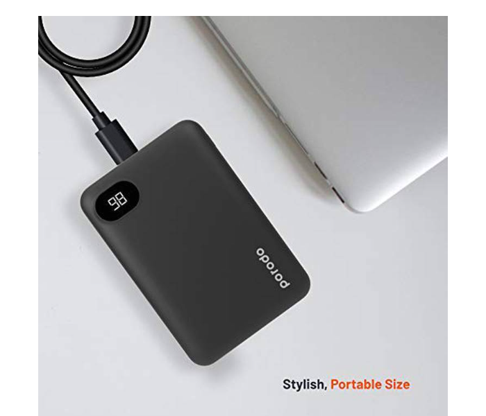 Porodo PD-PBFCH002-BK 10000mAh 4 Port Power Bank - Black - Zoom Image 3