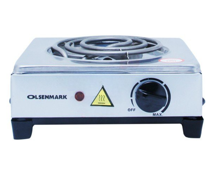 Olsenmark OMHP2093 1000Watts Electric Single Hot Plate - Black and Silver - Zoom Image