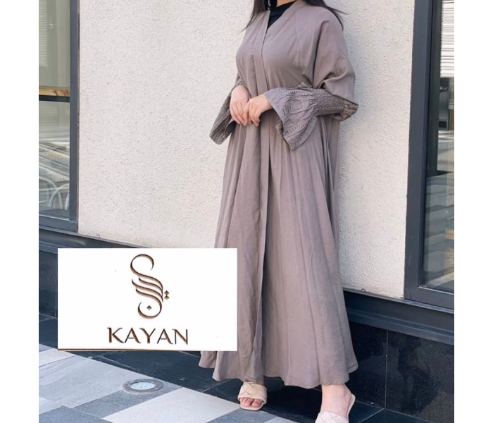 7394 Kayan High Quality Arab Fashion 60 Sized Abaya for Women - Beige  - Zoom Image 1