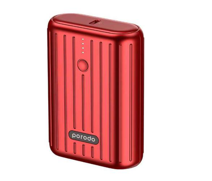 Porodo PD-PBFCH001-RD 10000mAh 18Watts Power Bank - Red - Zoom Image 4