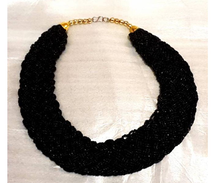 Strabella NC3002 Beautiful Fully Beaded Choker for Women - Black - Zoom Image