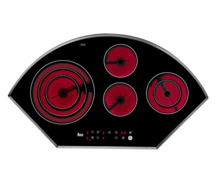 TEKA TR 90 AB 90cm 6800Watts Built in Vitroceramic Hob with Touch Control Panel - Black and Red - Zoom Image 1