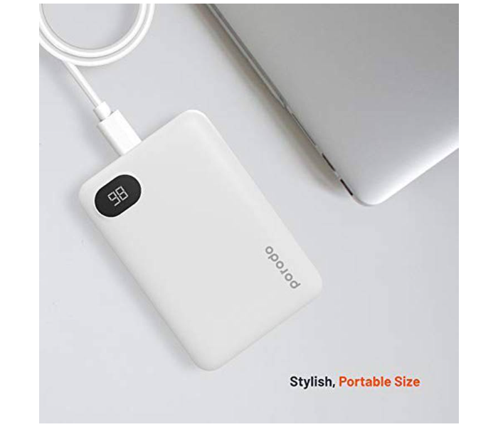 Porodo PD-PBFCH002-WH 10000mAh 4 Port Power Bank - White - Zoom Image 6