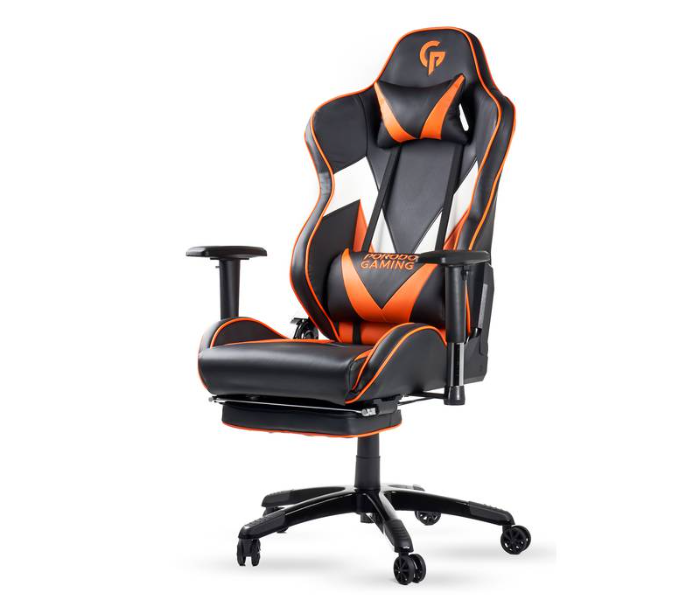 Porodo PDX514 PU Leather Gaming Chair - Black and Orange - Zoom Image 1