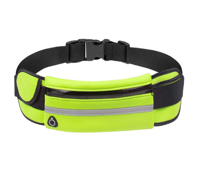 Running Belt with Extender Fanny Pack Pouch Bag - Black and Green - Zoom Image