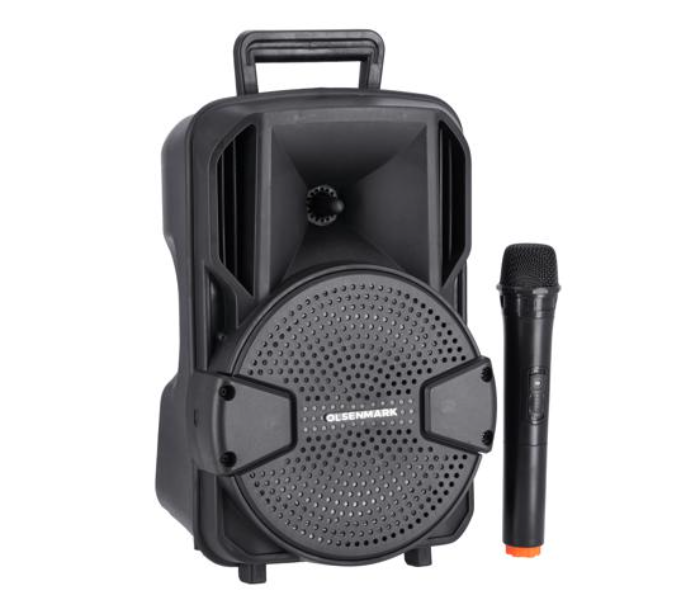 Olsenmark OMMS1283 8000Watts 1800mAh 8 Inch Rechargeable Party Speaker - Black - Zoom Image 2