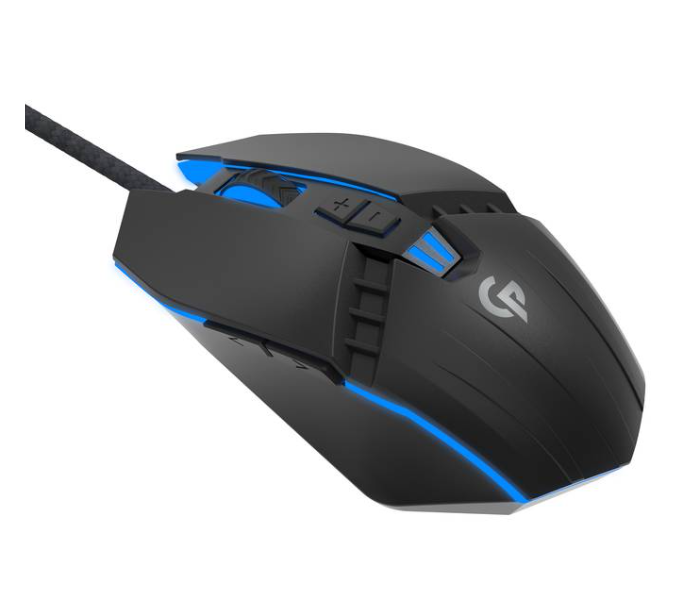 Porodo PDX314-BK Wired Gaming Mouse - Black - Zoom Image 1