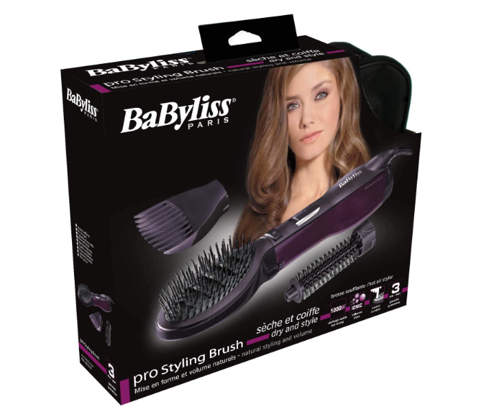 Babyliss AS115PSDE 1000Watts Air Stylers Paddle Airbrush - Violet - Zoom Image 2