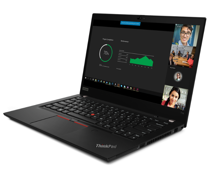 Lenovo 20W000S8AD ThinkPad T14 Gen 2 14 Inch FHD Intel Core i7 1165G7 Processor 8GB DDR4 RAM 512GB SSD Integrated Intel Iris Xe Graphics DOS - Black - Zoom Image 6