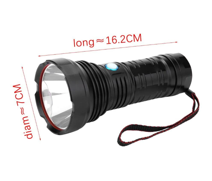 Super Bright 3 Lighting Modes Waterproof LED Flashlight - Black - Zoom Image 4