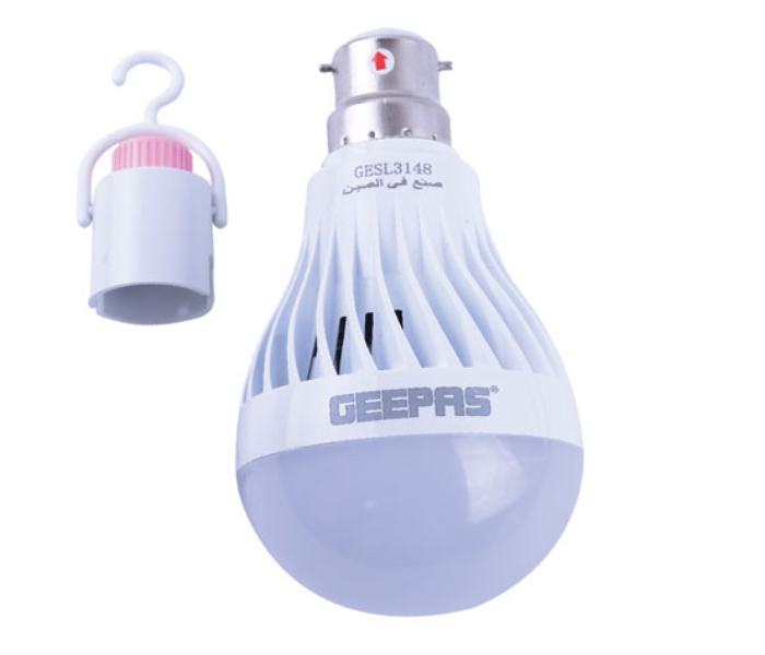 Geepas GESL3148 Rechargeable LED Bulb - White - Zoom Image 1