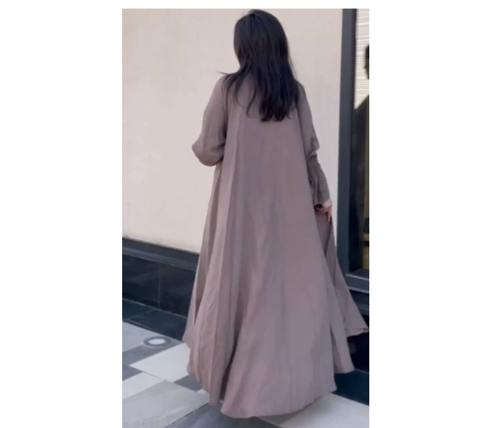 7394 Kayan High Quality Arab Fashion 54 Sized Abaya for Women - Beige  - Zoom Image 4