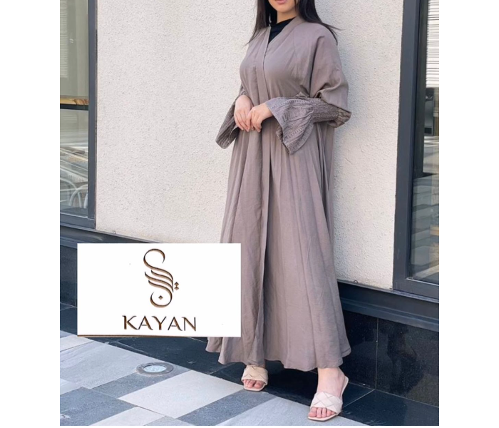 7394 Kayan High Quality Arab Fashion 56 Sized Abaya for Women - Beige  - Zoom Image 1