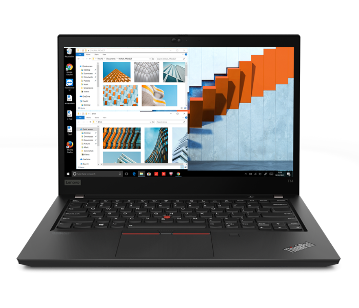 Lenovo 20W000S8AD ThinkPad T14 Gen 2 14 Inch FHD Intel Core i7 1165G7 Processor 8GB DDR4 RAM 512GB SSD Integrated Intel Iris Xe Graphics DOS - Black - Zoom Image 1